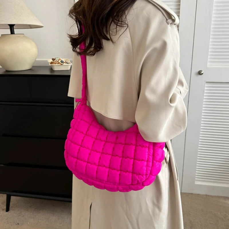 Fashionable and Durable Pleated Single Shoulder Bag Crossbody Sling Bags