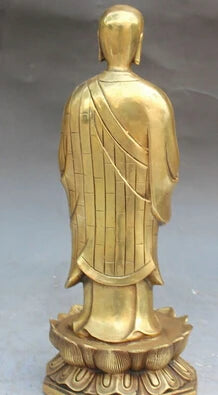 Fast shipping Buddhism Bronze Tang Seng San Zang Ksitigarbha Boddhisattva Buddha Statue