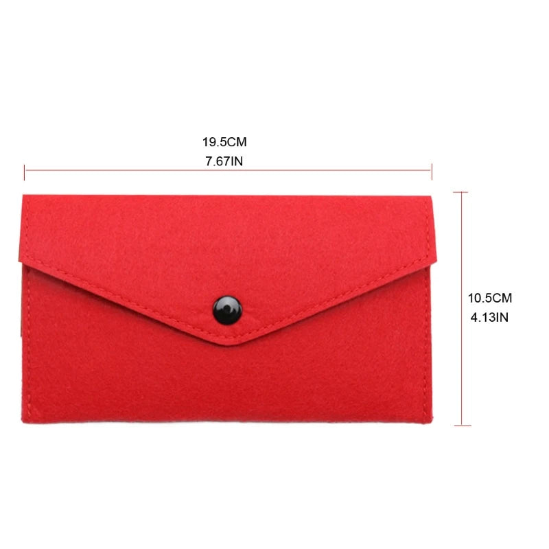Felt Coin Wallet Women Men Purse Change Bag ID Credit Card Holder