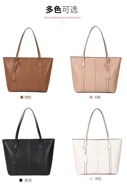 Female 2024 new euramerican style oil wax contracted leather shoulder of b/l ladies hand bags