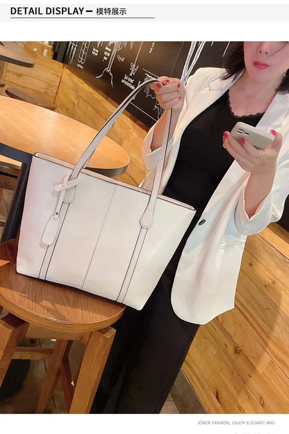 Female 2024 new euramerican style oil wax contracted leather shoulder of b/l ladies hand bags