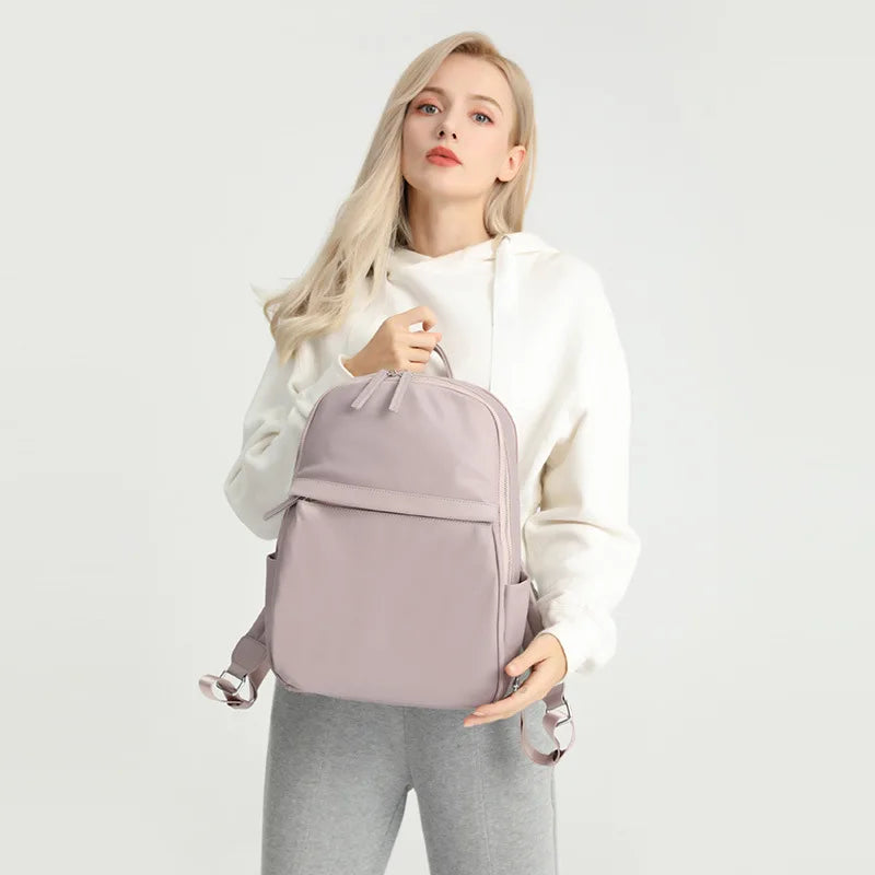 Female Bags Travel Laptop Trend 2024 Handbag Waterproof Simple Casual Commuting New Backpack Ladies Bag Elegant Small Backpacks