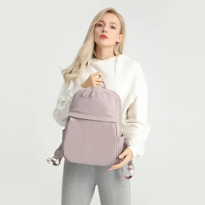 Female Bags Travel Laptop Trend 2024 Handbag Waterproof Simple Casual Commuting New Backpack Ladies Bag Elegant Small Backpacks