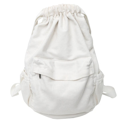 Female Canvas Cute Drawstring College Backpack Fashion Women Laptop Book Bag Trendy Ladies Backpack Cool Girl Travel School Bags