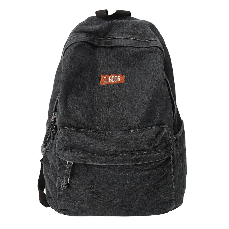 Female Canvas Vintage College Backpack Women Laptop Denim School Bag Fashion Girl Travel Book Backpack Ladies Leisure Kawaii Bag