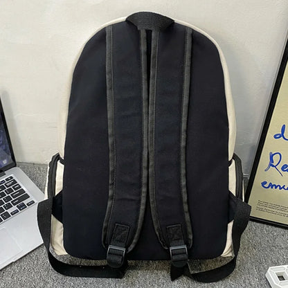 Female Canvas Vintage Laptop Student Bag  Lady Kawaii College Backpack Trendy Women School Bag Girl Cute Travel Backpack Fashion