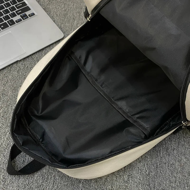 Female Canvas Vintage Laptop Student Bag  Lady Kawaii College Backpack Trendy Women School Bag Girl Cute Travel Backpack Fashion