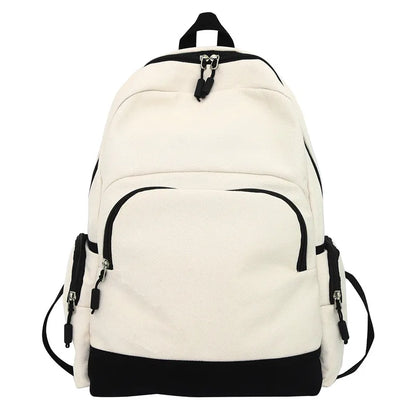 Female Canvas Vintage Laptop Student Bag  Lady Kawaii College Backpack Trendy Women School Bag Girl Cute Travel Backpack Fashion