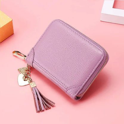 Female Cardholder Genuine Leather Credit Card Men Travel Passport Long Wallets Purse Black Women Business ID Holder