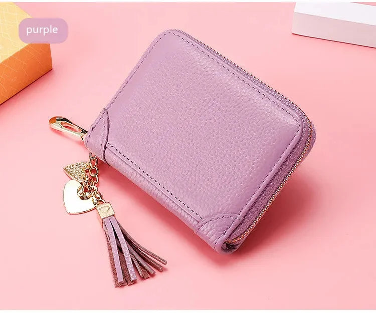 Female Cardholder Genuine Leather Credit Card Men Travel Passport Long Wallets Purse Black Women Business ID Holder