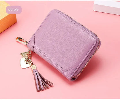 Female Cardholder Genuine Leather Credit Card Men Travel Passport Long Wallets Purse Black Women Business ID Holder