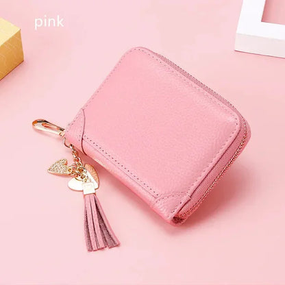Female Cardholder Genuine Leather Credit Card Men Travel Passport Long Wallets Purse Black Women Business ID Holder