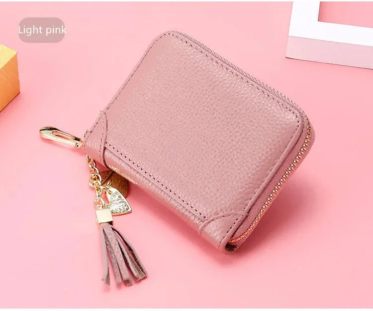 Female Cardholder Genuine Leather Credit Card Men Travel Passport Long Wallets Purse Black Women Business ID Holder
