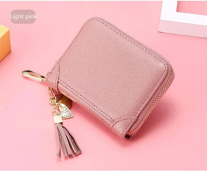 Female Cardholder Genuine Leather Credit Card Men Travel Passport Long Wallets Purse Black Women Business ID Holder
