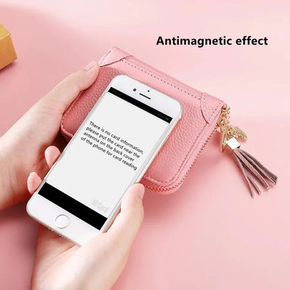 Female Cardholder Genuine Leather Credit Card Men Travel Passport Long Wallets Purse Black Women Business ID Holder