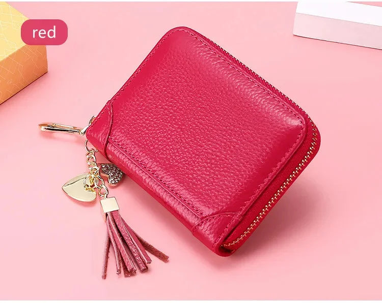 Female Cardholder Genuine Leather Credit Card Men Travel Passport Long Wallets Purse Black Women Business ID Holder