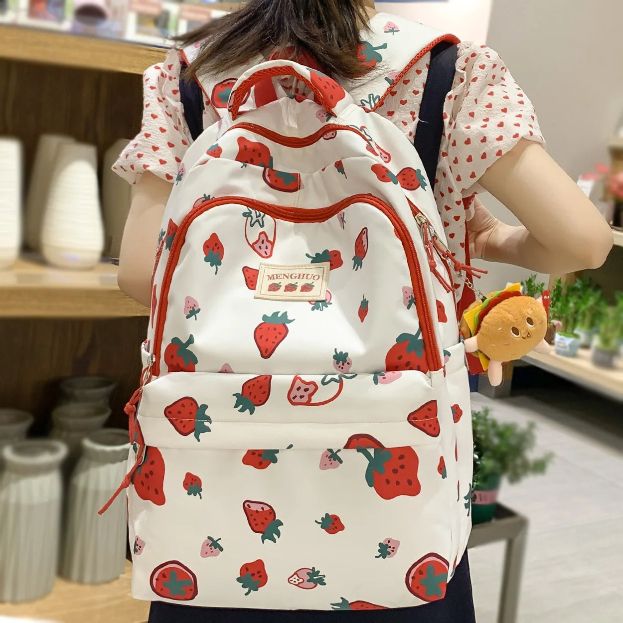 Female Cute Cartoon Printing Waterproof School Bag