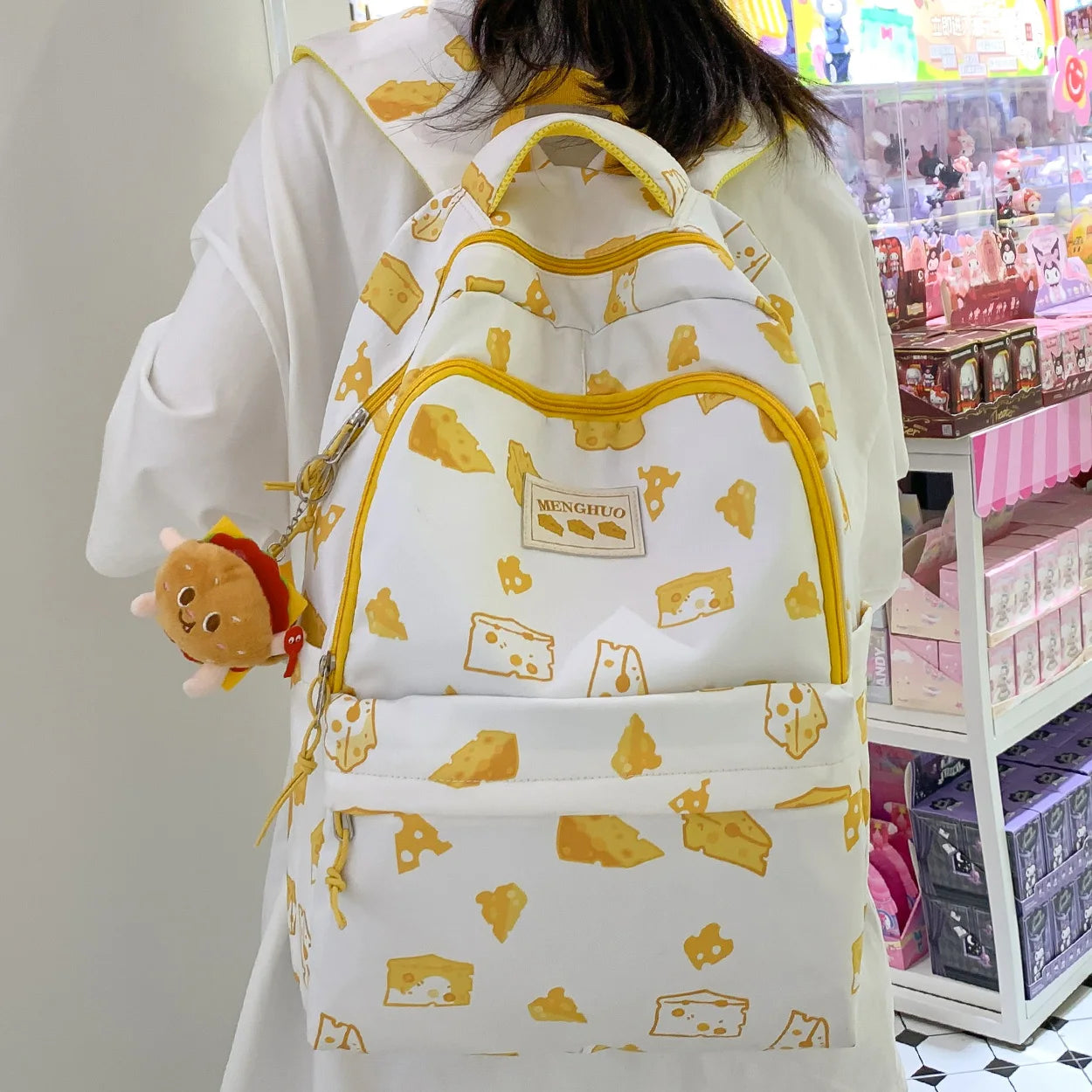 Female Cute Cartoon Printing Waterproof School Bag - Thumbnail 2