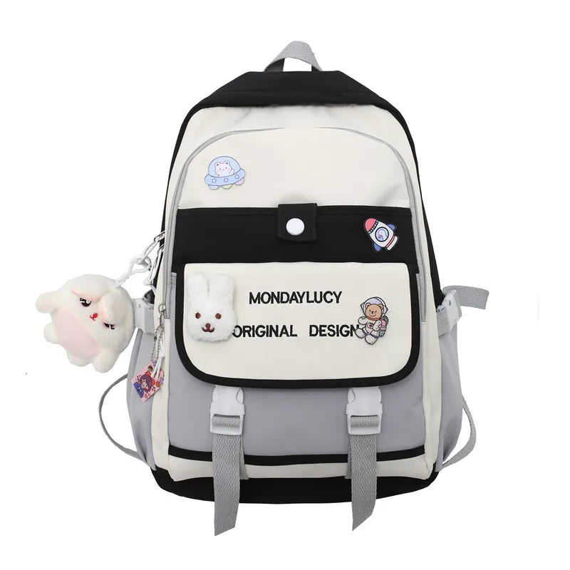 Female Cute Purple College Backpack Girl Travel Harajuku School Bag Laptop Ladies Kawaii Backpack Fashion Women Book Bags Trendy