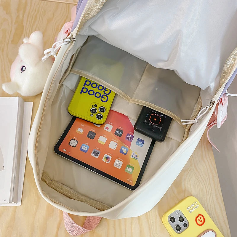 Female Cute Purple College Backpack Girl Travel Harajuku School Bag Laptop Ladies Kawaii Backpack Fashion Women Book Bags Trendy