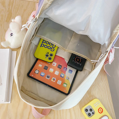 Female Cute Purple College Backpack Girl Travel Harajuku School Bag Laptop Ladies Kawaii Backpack Fashion Women Book Bags Trendy