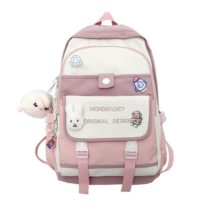Female Cute Purple College Backpack Girl Travel Harajuku School Bag Laptop Ladies Kawaii Backpack Fashion Women Book Bags Trendy