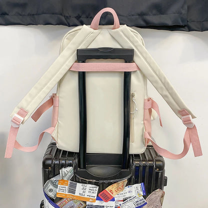 Female Cute Purple College Backpack Girl Travel Harajuku School Bag Laptop Ladies Kawaii Backpack Fashion Women Book Bags Trendy