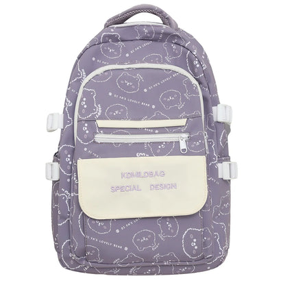 Female Cute Red Waterproof Nylon Laptop College Backpack Women Travel Student School Bag Girl Kawaii Trendy BookBag Lady Fashion
