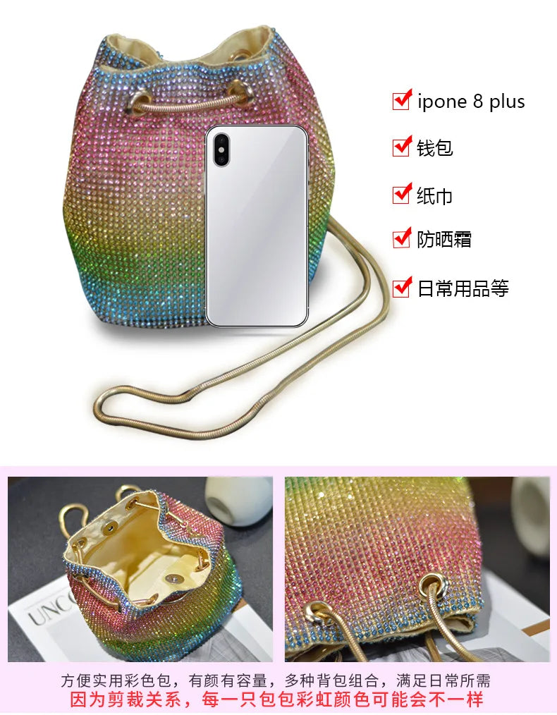 Female Diamonds Evening Bag Clutch Bags Women Luxury Pearl Beaded Metallic Handbags Ladies Wedding Party Purse Clutches Bags