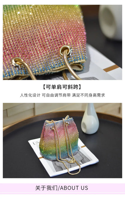Female Diamonds Evening Bag Clutch Bags Women Luxury Pearl Beaded Metallic Handbags Ladies Wedding Party Purse Clutches Bags