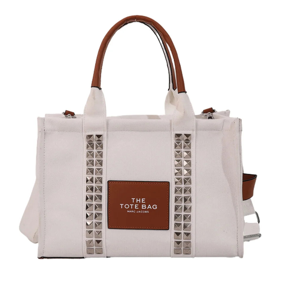 Female Fashion Canvas Crossbody Bag Women Senior Retro High Capacity Shoulder Bag Ladies Exquisite Versatile Shopping Travel Bag