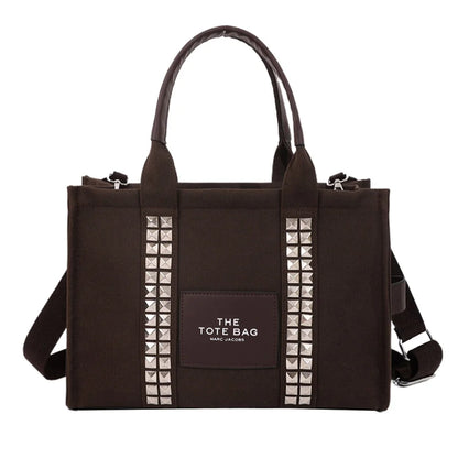 Female Fashion Canvas Crossbody Bag Women Senior Retro High Capacity Shoulder Bag Ladies Exquisite Versatile Shopping Travel Bag