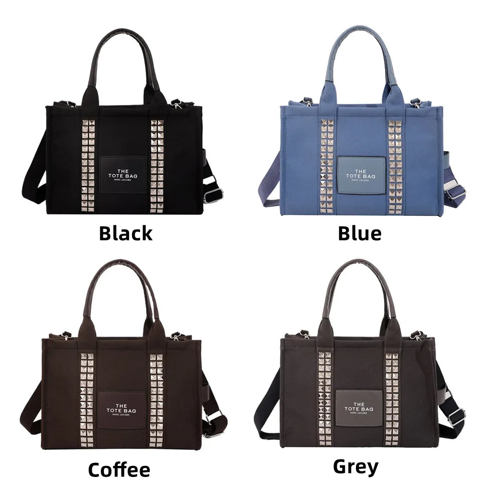 Female Fashion Canvas Crossbody Bag Women Senior Retro High Capacity Shoulder Bag Ladies Exquisite Versatile Shopping Travel Bag