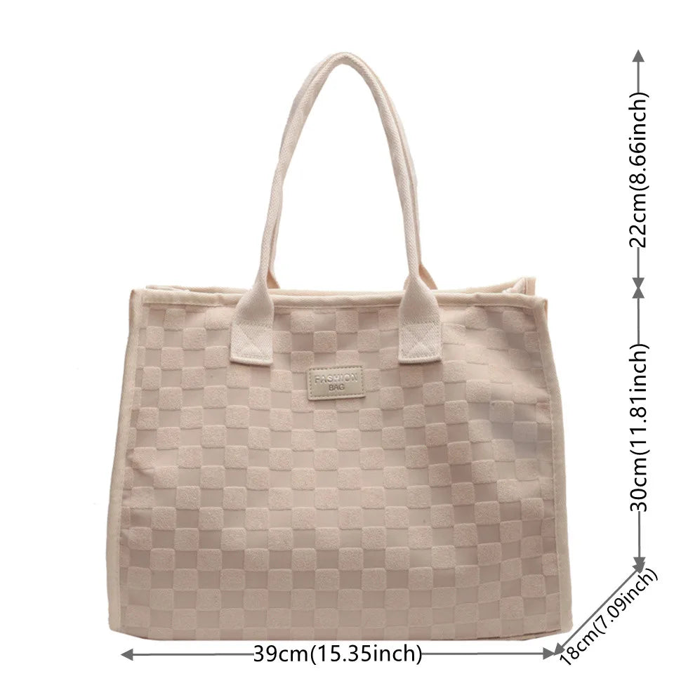 Female Fashion Canvas Shoulder Bags Women Retro Versatile Large-Capacity Handbags Ladies Simplicity Luxury Shopping Travel Bags