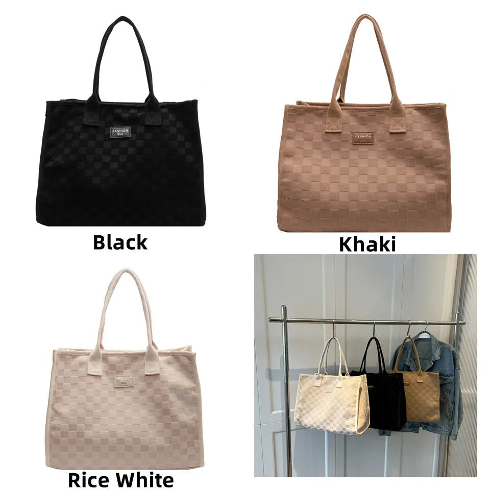 Female Fashion Canvas Shoulder Bags Women Retro Versatile Large-Capacity Handbags Ladies Simplicity Luxury Shopping Travel Bags