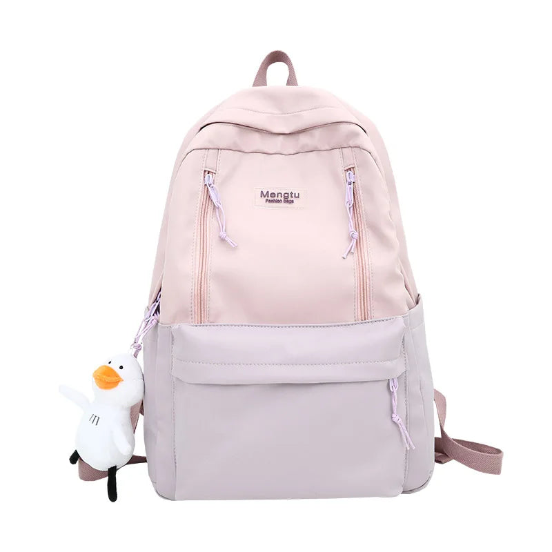 Female Fashion Waterproof College Backpack New Trendy Women Nylon Laptop School Bag Cool Leisure Lady Cute Girl Travel Book Bags