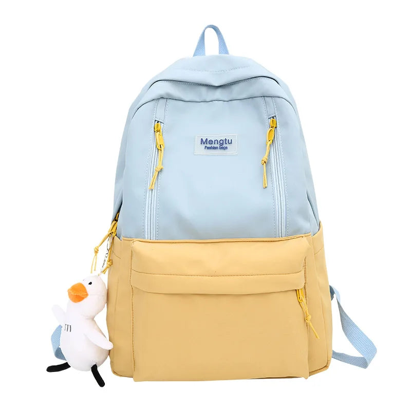 Female Fashion Waterproof College Backpack New Trendy Women Nylon Laptop School Bag Cool Leisure Lady Cute Girl Travel Book Bags