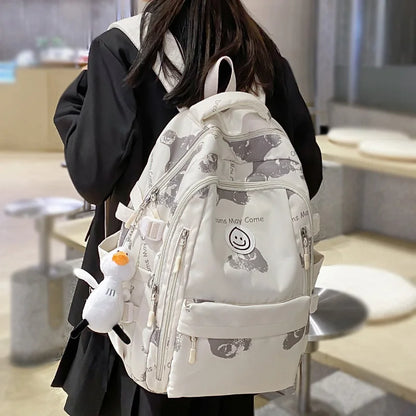 Female Fashion Waterproof Cute Nylon Girl Travel Book Bag Women Student Kawaii Laptop School Bags Ladies College Backpack Trendy