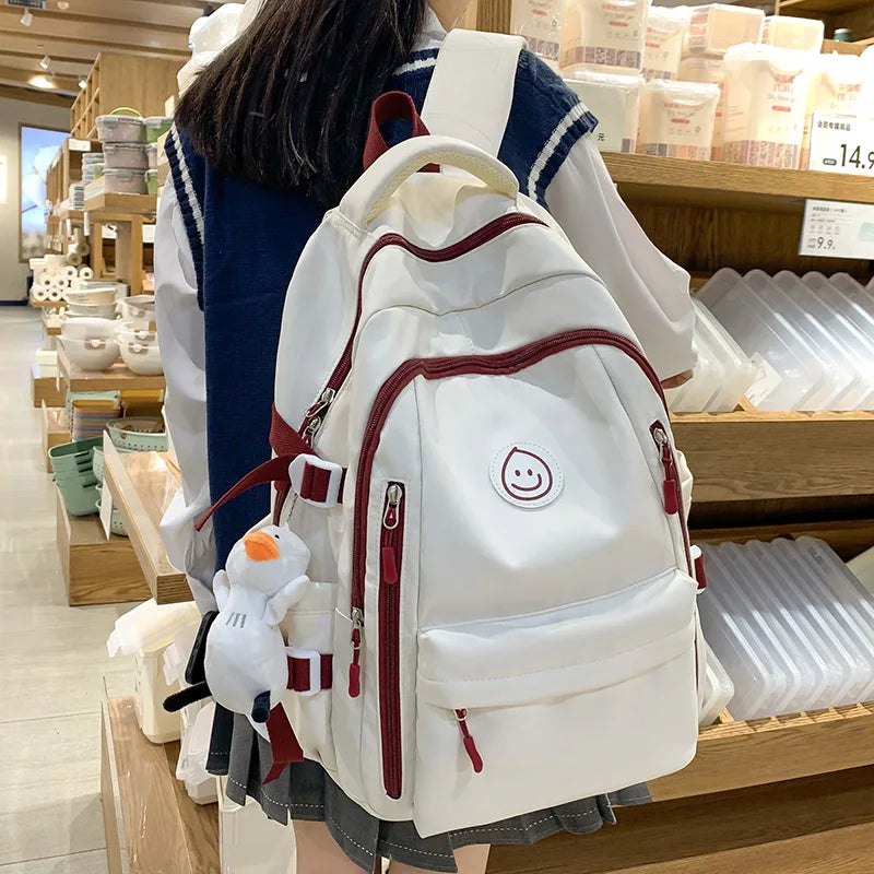 Female Fashion Waterproof Cute Nylon Girl Travel Book Bag Women Student Kawaii Laptop School Bags Ladies College Backpack Trendy