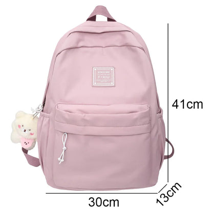 Female Fashion Waterproof Kawaii Backpack Trendy Women Laptop School Bag College Cool Lady Student Backpack Cute Girl Travel Bag
