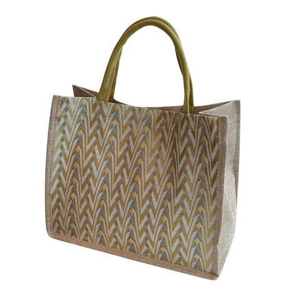 Female Flax Shoulder Bag Large Capacity Handbag Womens Top Handle Handbag Ladies Tote Bag Fashion Woven Shopping Bag