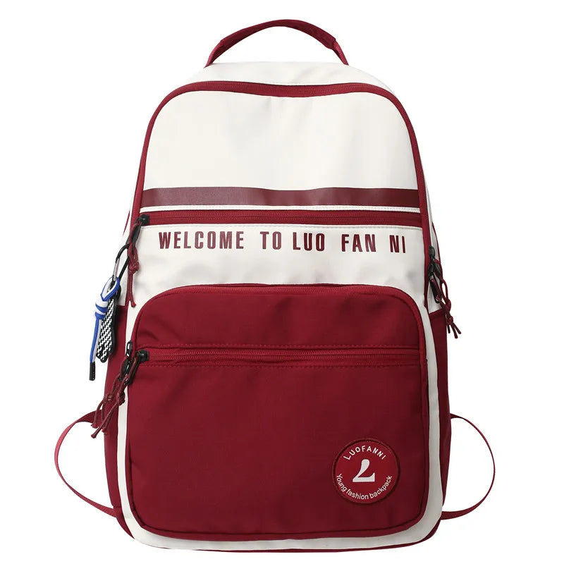 Female Green Student Bag Girl Travel Book Laptop Backpack Trendy Women Leisure School Bags Ladies Nylon College Backpack Fashion