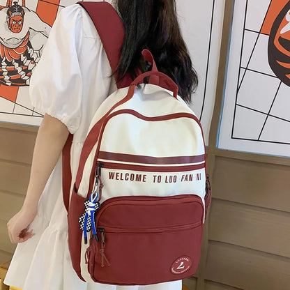 Female Green Student Bag Girl Travel Book Laptop Backpack Trendy Women Leisure School Bags Ladies Nylon College Backpack Fashion