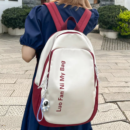 Female High Capacity Laptop College Backpack Fashion Lady Book Bag Cool Women Cute Student Backpack Trendy Girl Nylon School Bag