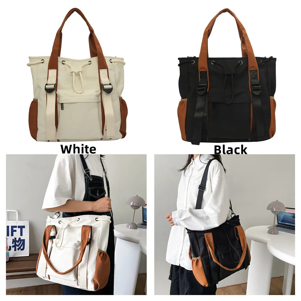 Female Leisure Nylon Crossbody Bag Women Simplicity Large Capacity Shoulder Bag Fashion Multi Storey Handbag Shopping Travel Bag