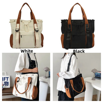 Female Leisure Nylon Crossbody Bag Women Simplicity Large Capacity Shoulder Bag Fashion Multi Storey Handbag Shopping Travel Bag