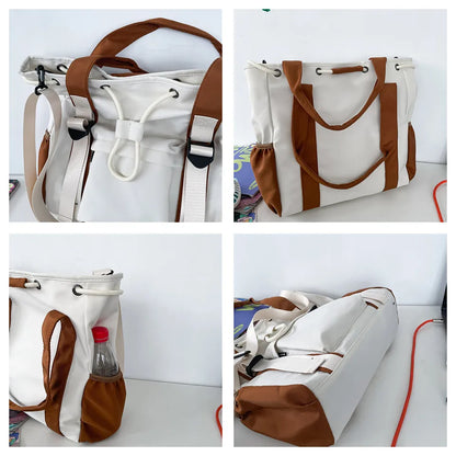 Female Leisure Nylon Crossbody Bag Women Simplicity Large Capacity Shoulder Bag Fashion Multi Storey Handbag Shopping Travel Bag