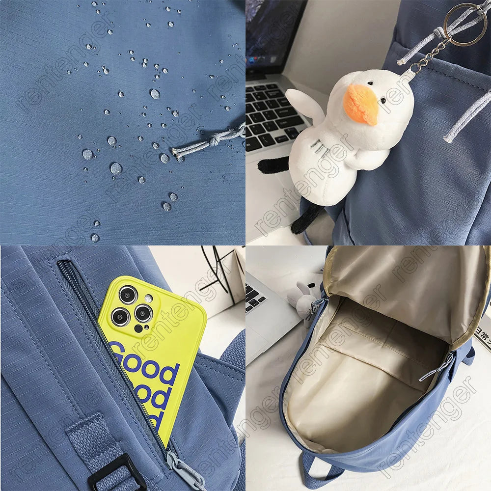 Female Male Cute Waterproof Backpack Trendy Girl Boy Student School Bag Lady Men Kawaii Travel Backpacks Cool Women College Bags