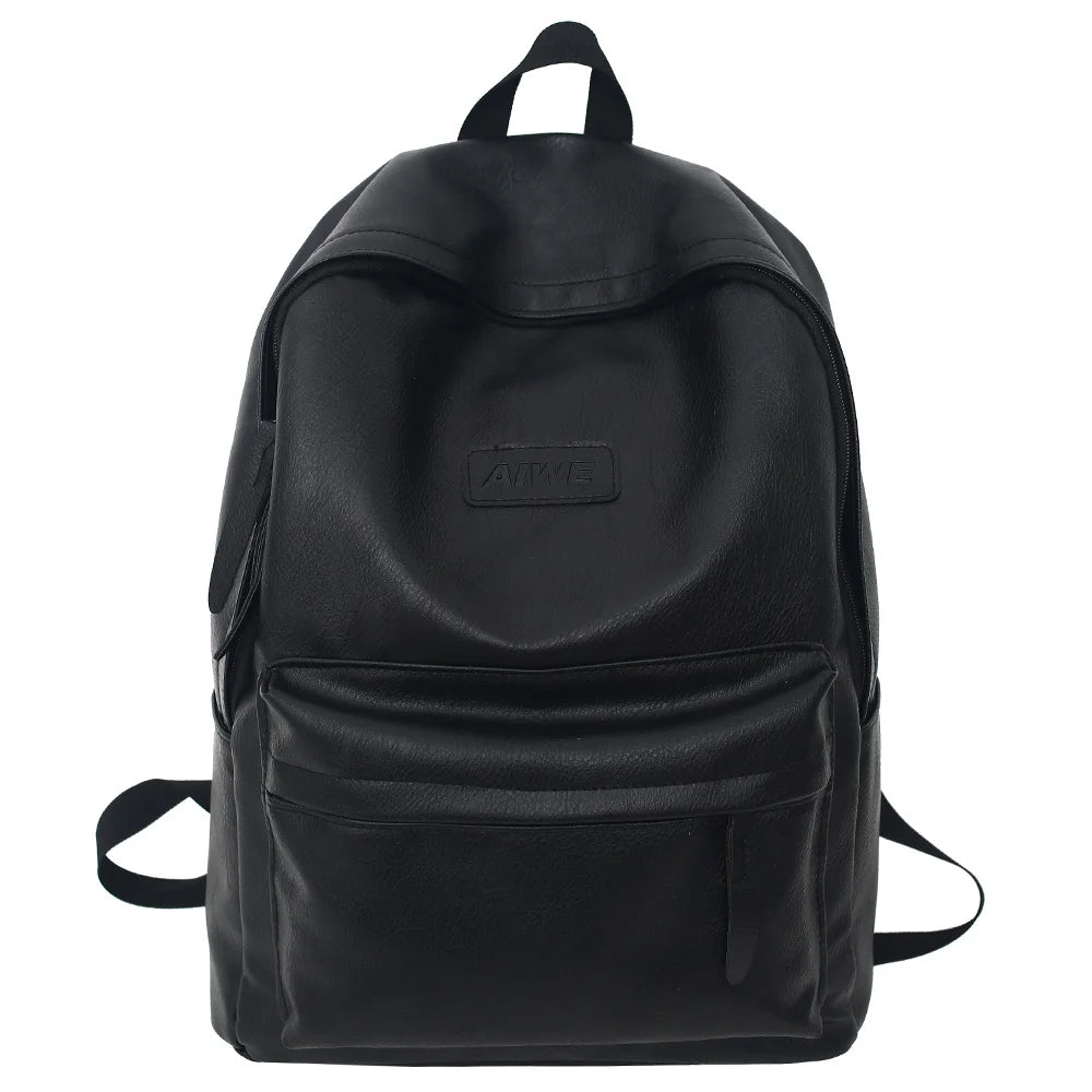 Female Male Leather Luxury Backpack New Girl Boy PU Cute Student Bag Trendy Women Backpack Ladies Men Kawaii Travel College Bags