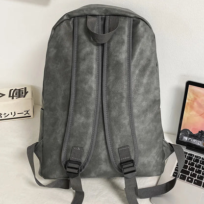 Female Male Leather Luxury Backpack New Girl Boy PU Cute Student Bag Trendy Women Backpack Ladies Men Kawaii Travel College Bags